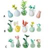 5PCS Ceramic Vase Refrigerator Magnet Mini Flower Arrangement Nordic Personality Home Photo Message Board Stickers Decor Diy Toy