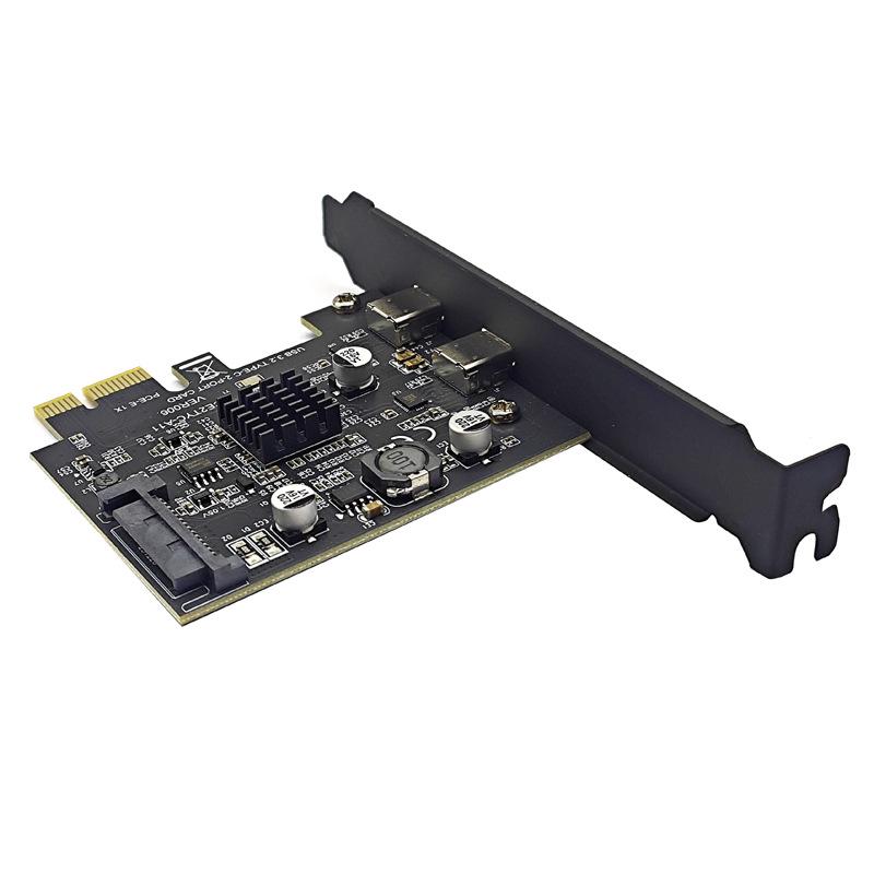 USB 3.2 Gen 2 Dual Type-C Expansion Card with ASMedia ASM3142, 10Gbps