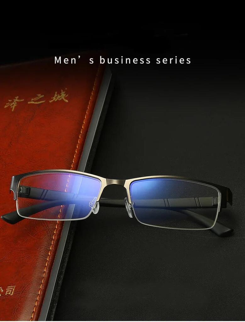 Reading Glasses Men Women High Quality Half-frame Diopter Glasses Business Male Presbyopic Eyeglasses +1.0 1.5 2.0 2.5 3.0 3.5 4