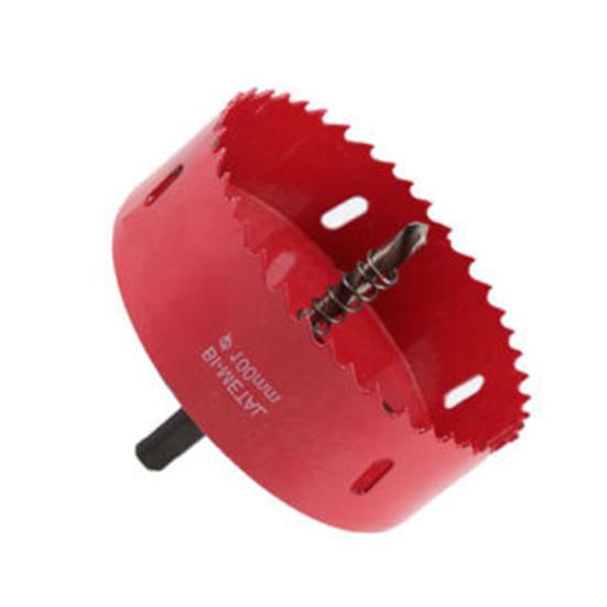 60/65/80/100 mm roter Lochsägen-Bohrer aus Metall, Holz, Kunststoff, Eisenplatte, Lochöffner