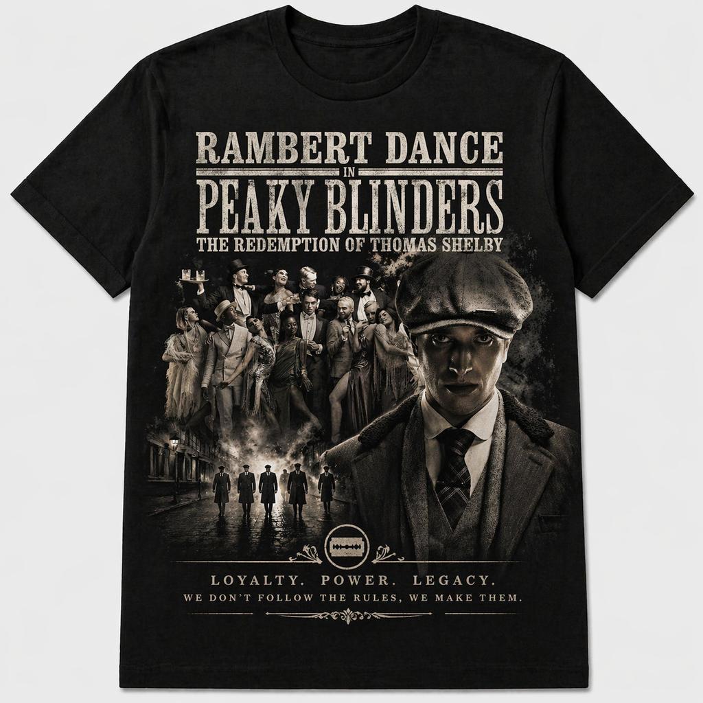 Picket Family Tommy Shelby Maglietta Unisex Donna Estate Cotone Casual Moda Girocollo Manica Corta Street Style Abbigliamento
