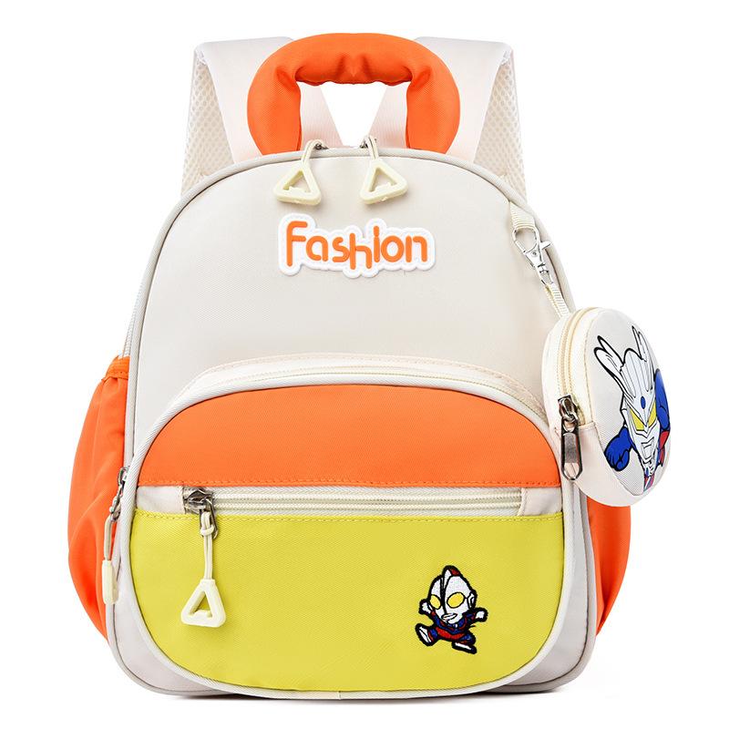 

Ultraman Zha Ne Pattern Backpack Children Outdoor Leisure Fashion Schoolbag Beige Ultraman