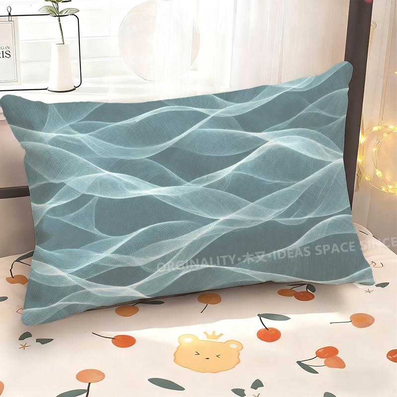 Wave Pattern Decorative Pillowcase Suitable For Sofa Bedroom Car Pillow Cover Cushion Rectangular Back Cushion