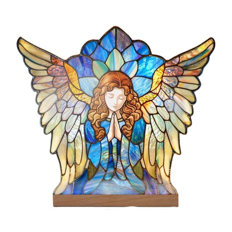 Acrylic Catholic Statue Desktop Decoration Religious Gift for Home Church Display Feature High Transparency Durable Portable Construction