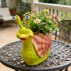 Snail flower pot courtyard garden outdoor green plant creative cartoon home office decoration vase ornament resin