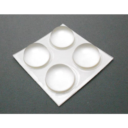 Wake Sangyo Soft Cushion, Round, Adhesive, Transparent, 17.6mm Diameter x 9.6mm Height, Scratch Resistant, Impact Sound Resistant, Door, CN-005, Pack