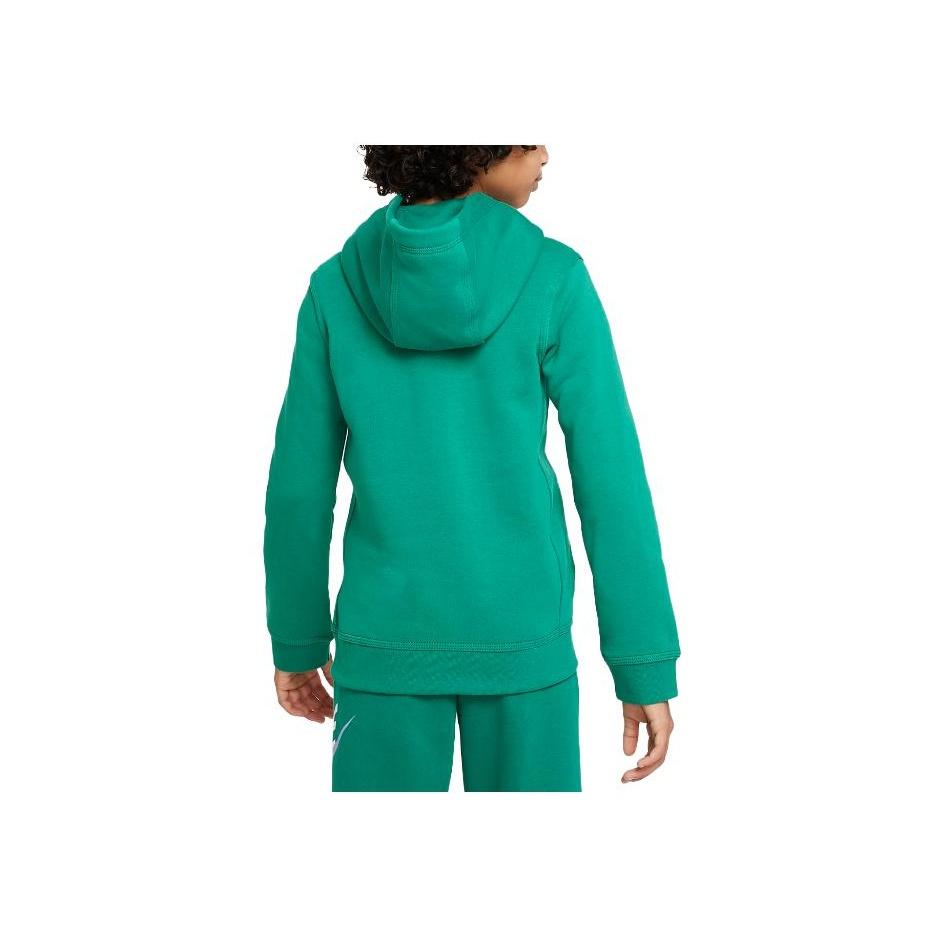Nike Felpa con Cappuccio Sportiva Club Fleece con Tasca con Logo Felpe da Bambino Verde CJ7861-365