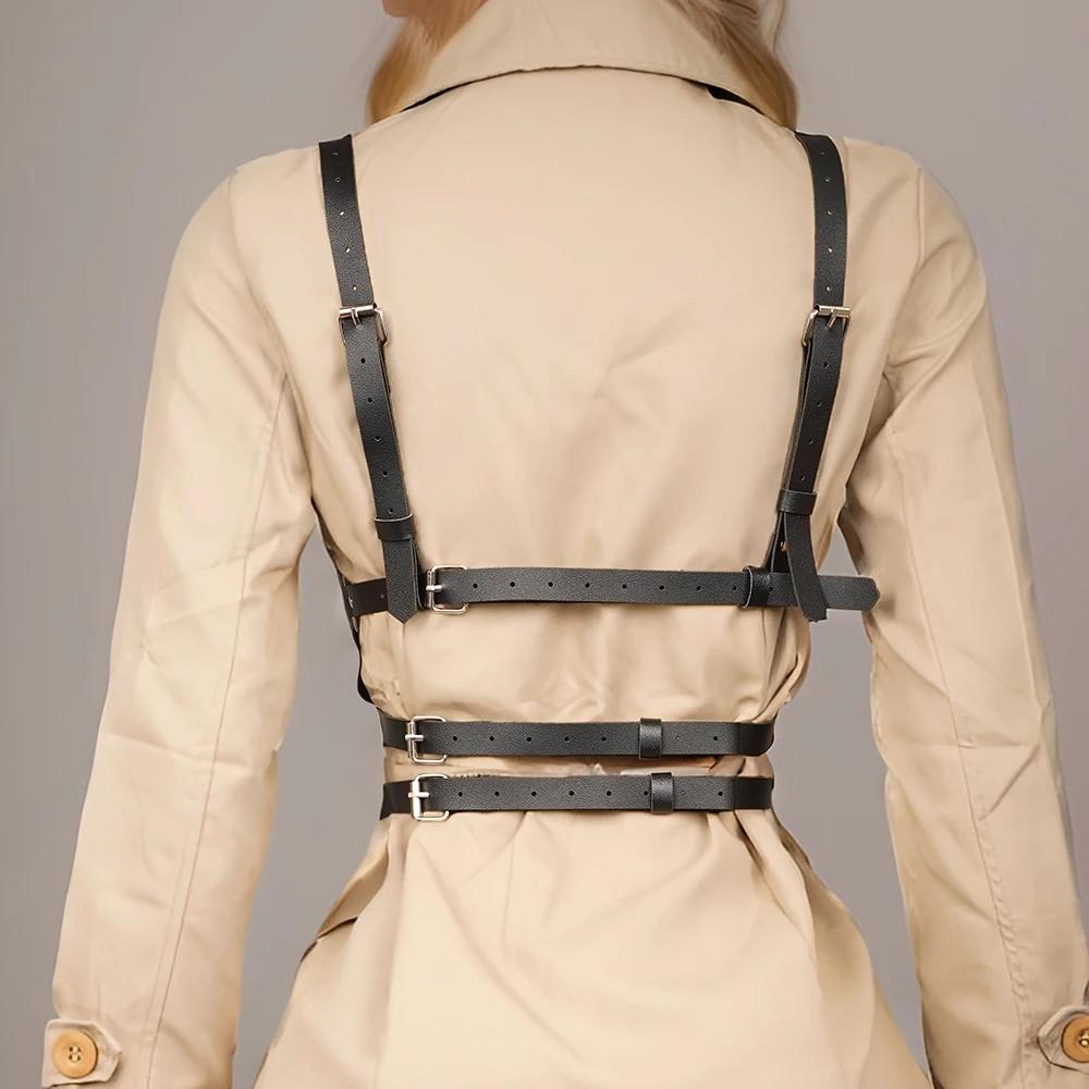 Frauen Sexy Leder Dessous Bondage Brustgeschirr Gothic BH Geschirr Unterwäsche Strapsgürtel BDSM Erotisches Fetisch Kleidungsstück Accessoire