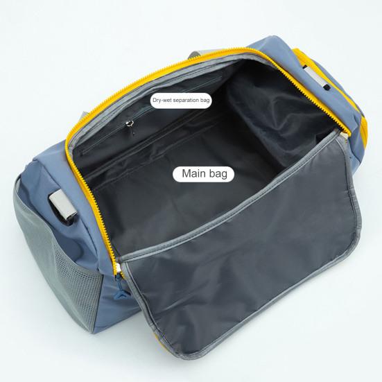 Unisex Gym Bag Duffle Bag with Shoe Compartment Wet Pocket Weekender Tote Overnight Duffel for Travel Sports Fitness Workout Swimming