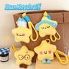 Soft Stars Keychains Cute Doll Couple Key Chain Kawaii Star Plush Key Chain  Bag Accessories