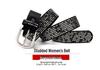 Women's Fashionable Rhinestone Black Leather Belt for Jeans and Formal Wear - Korean Style Trendy