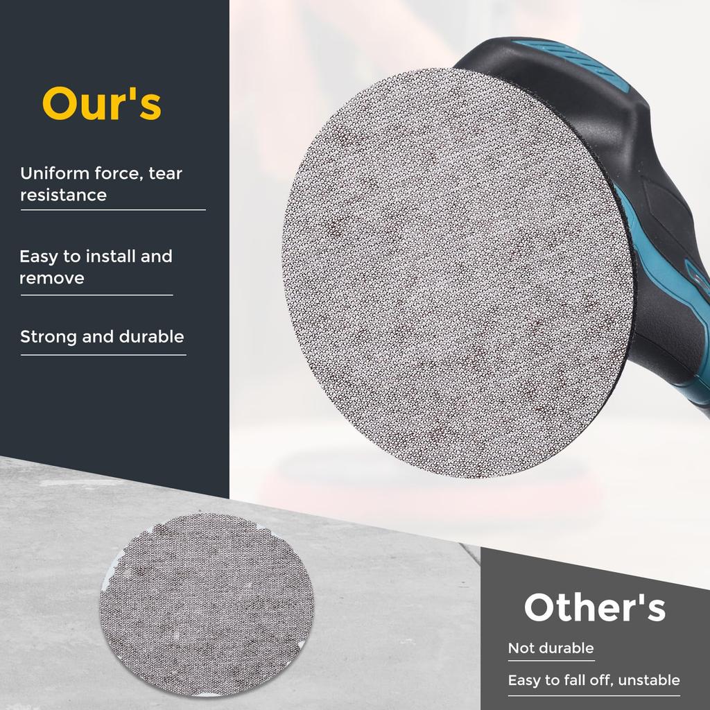 Uxcell Mesh Sanding 25 80 Grit Drywall Sandpaper Hook and Loop Sander Pad for Drywall Putty Floors 9" Discs, Pieces, Dust-Free