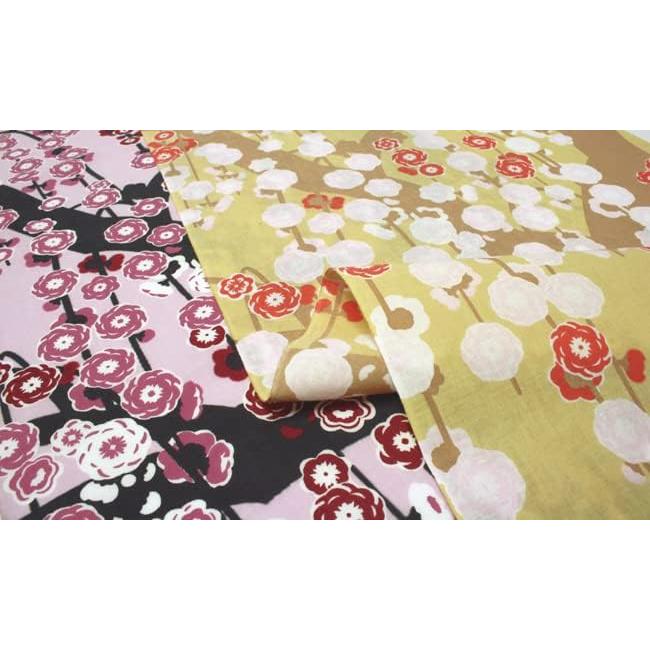Sen no Anbo Tenugui "Shidare Ume Spring Colors" Hand-dyed 100% Cotton Tokuoka Made in Japan 35cm x 100cm
