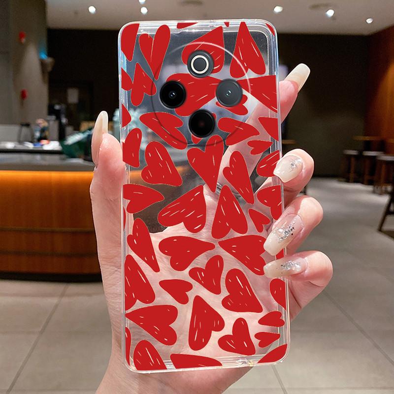 Shockproof Soft Phone Case For Vivo iQOO Z10/Y300 Pro/Y300 Pro+ Plus/T4 Unique Design Elegant Pattern TPU Transparent Casing