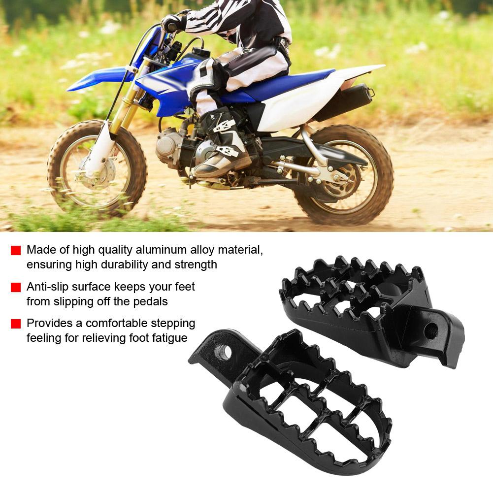 2ks Motocyklové nožičky Pedály Opěrka na nohy pro Yamaha PW50 PW80 TW200
