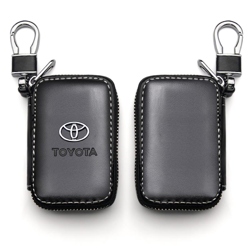 Car interior stickers car key bag car key storage bag For Toyota Yaris Hilux Prius Auris Supra Corolla Camry