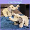Cute Gray Elephant Plush Toy With Short Velvet Fur For Kids Birthday Gift