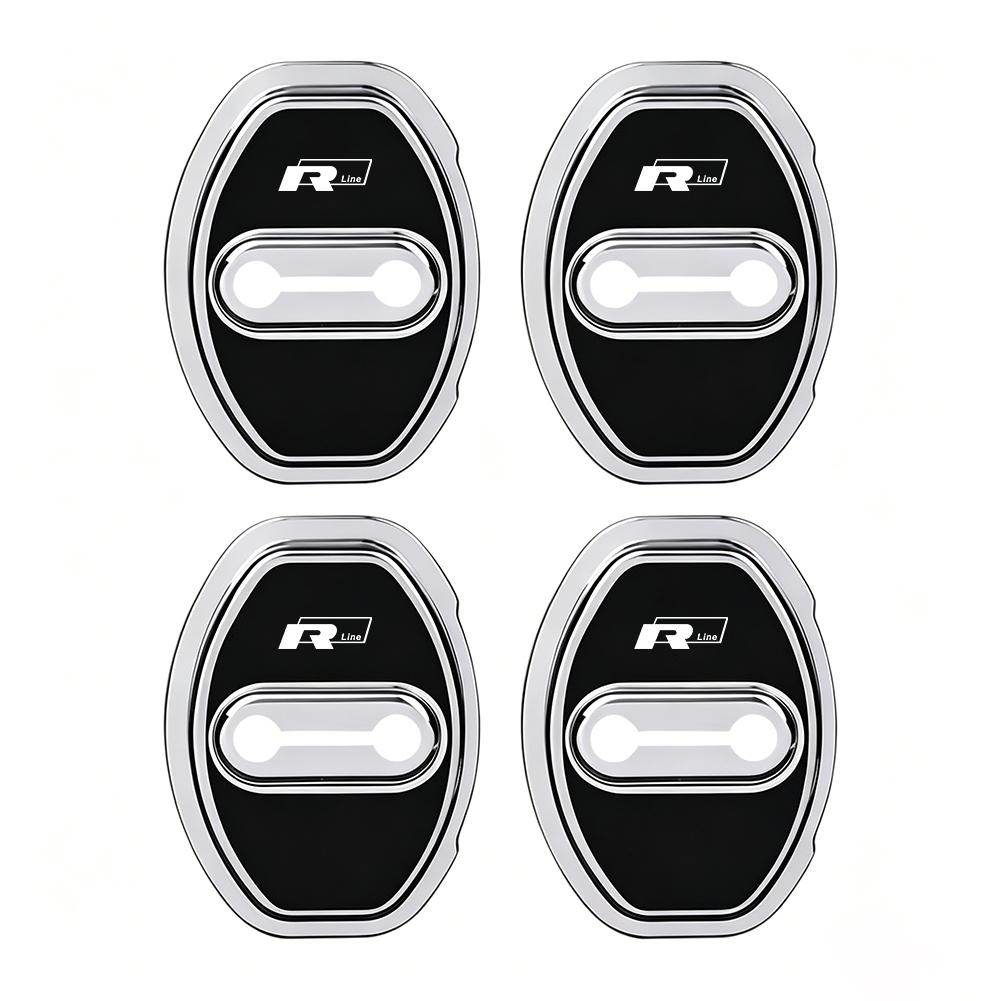 4Pcs Silicone Car Door Lock Buckle Protector Cover For VW Golf Tiguan T-Roc Polo Passat ID.4 T-Cross ID.3 Taigo ID.7 Atlas Beetl
