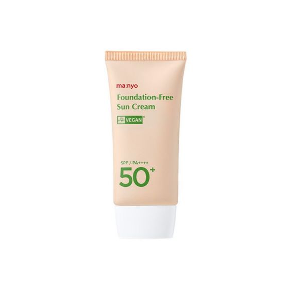 Ma:nyo Factory Foundation-Free Suncream SPF50+ PA++++ (50ml) - Vegan Tinted Moisturizer & Sun Protection