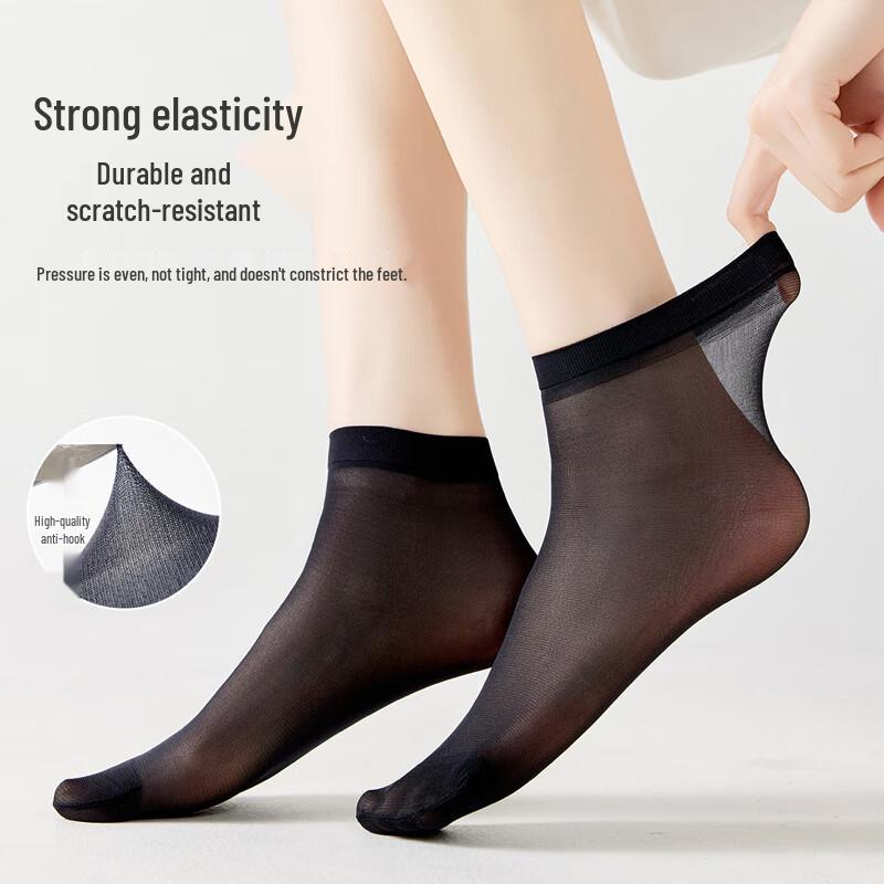 Women's 20-Pair Ultra-Thin Ice Silk Crystal Ankle Socks