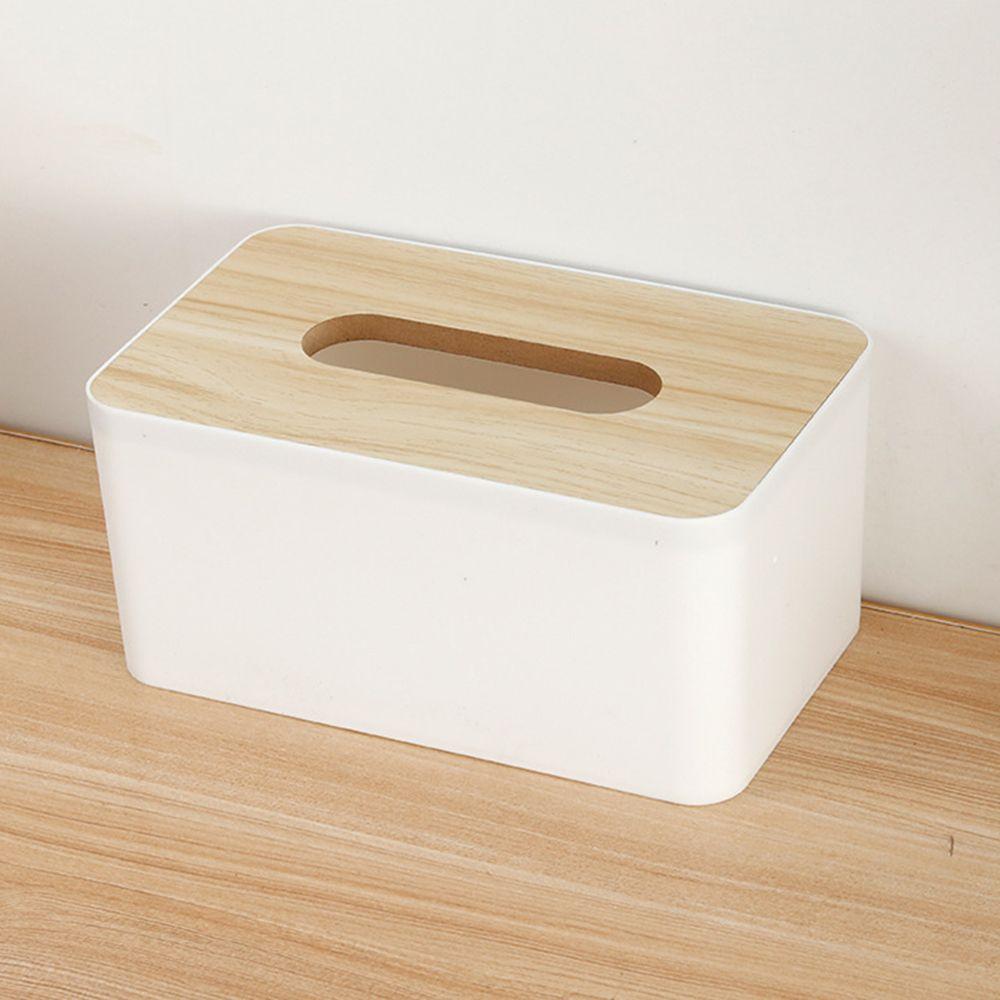 Household Wooden Desktop Paper Storage Case Table Decoration Tissue Boxes Tissue Holder