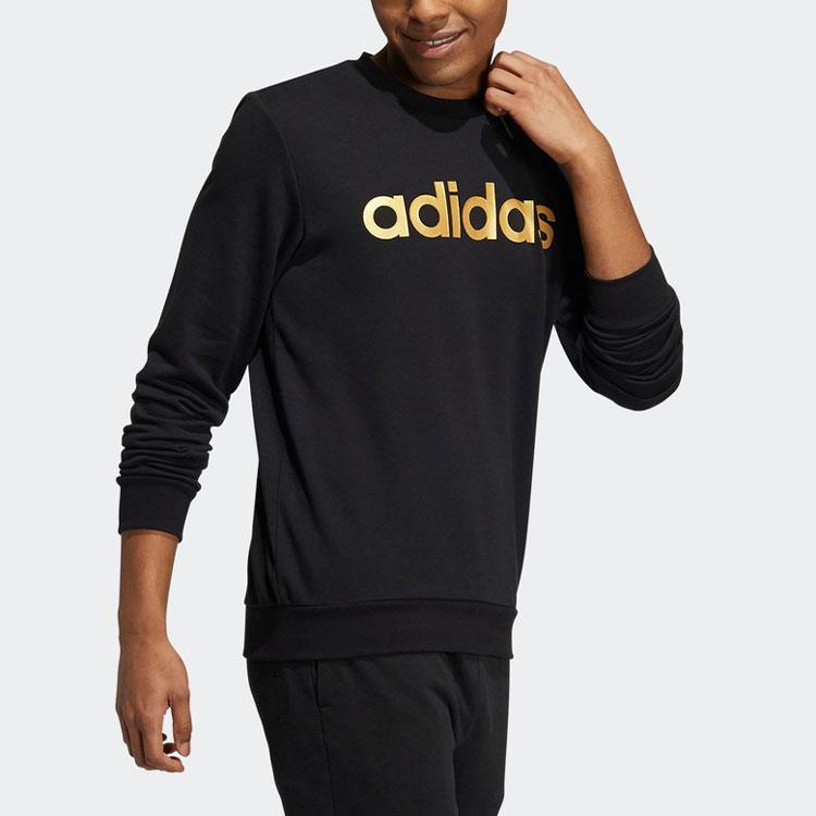 Adidas Neo Essentials Branded Sweatshirt Men Tops Black HD4691