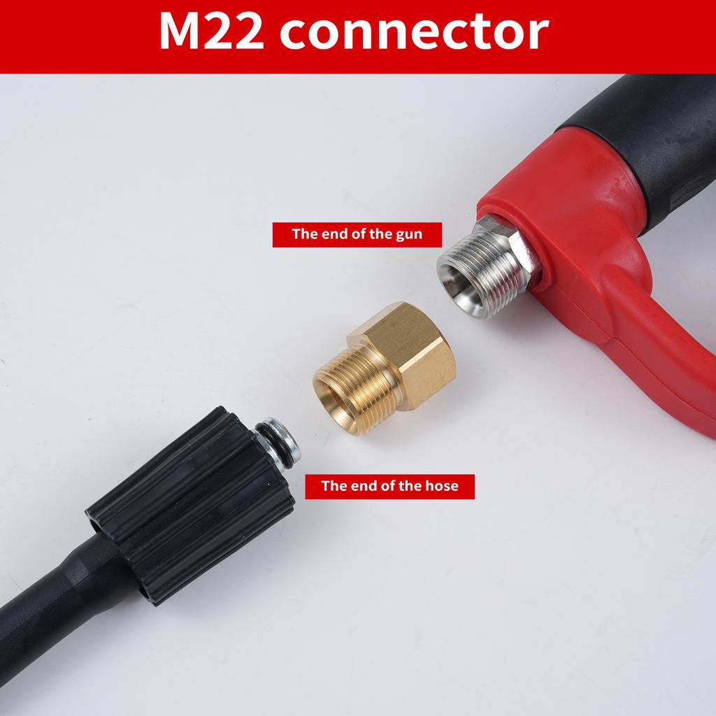 Pressure Washer Gun 5000 PSI Powerful Washing Gun 40inch Length 14inch Quick Connect with M22