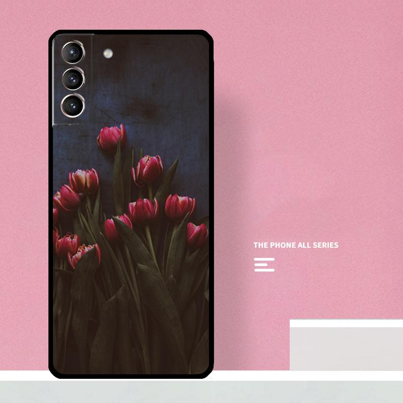 Tulips Flower Phone Case For Samsung Galaxy S26 S25 S24 S20 S21 S22 S23 Ultra S10 Plus S25 FE Cover Coque