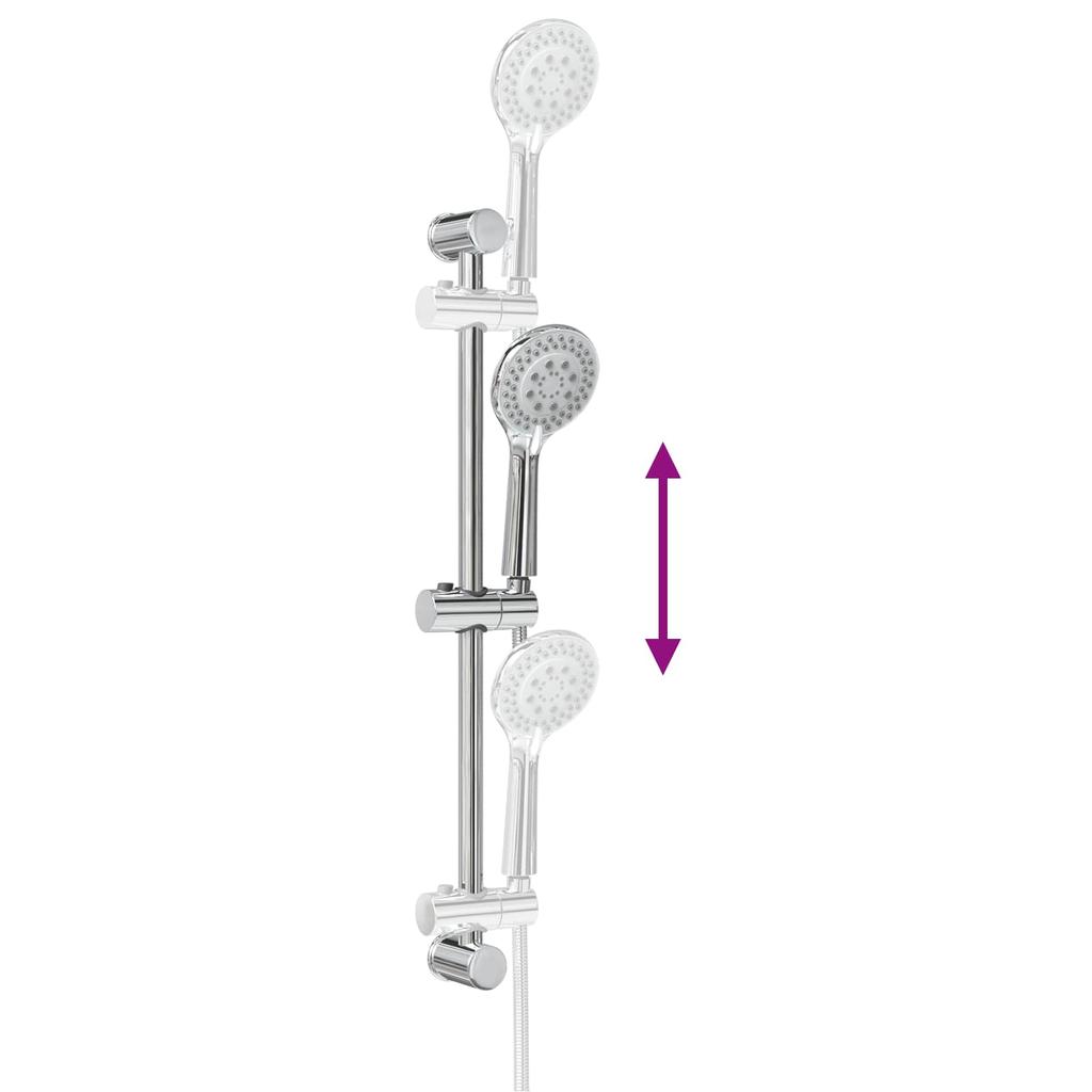Shower System Set Chrome 70 Cm Stainless Steel