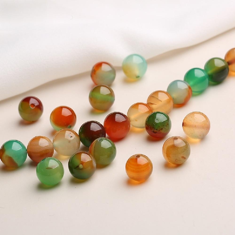 Peacock Agates Natural Stone Round Beads 15"Strand Smooth Loose Spacer Beads 4/6/8/10/12mm for Jewelry Making DIY Bracelets Charms Accessories