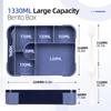 Large Capacity Bento Lunch Box for School Microwave Bento Box Leak-Proof Sealing Portable Divided Fresh-Keeping Food Container