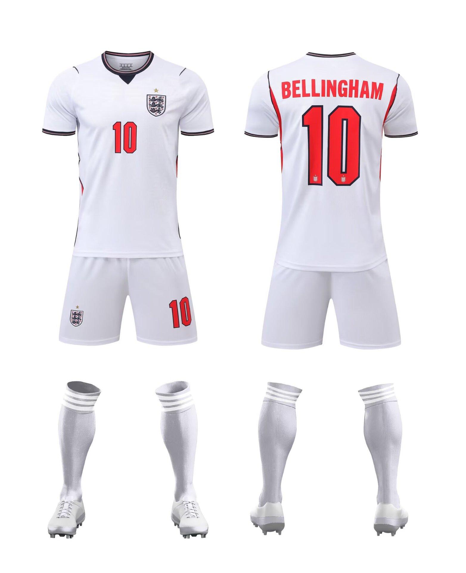 26 27 England Home Court No. 10 Star Number Male Adult Children S Short-Sleeved Jersey World Cup Football Jersey Set 14