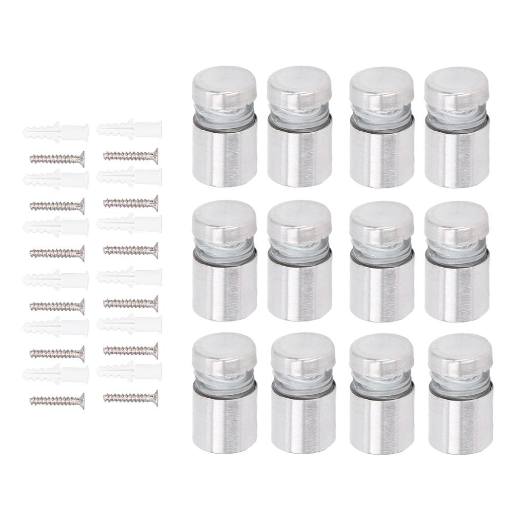 12Pcs Standoff Screws Stainless Steel Wall Sign Advertising Hardware Nail for Acrylic 16x20mm