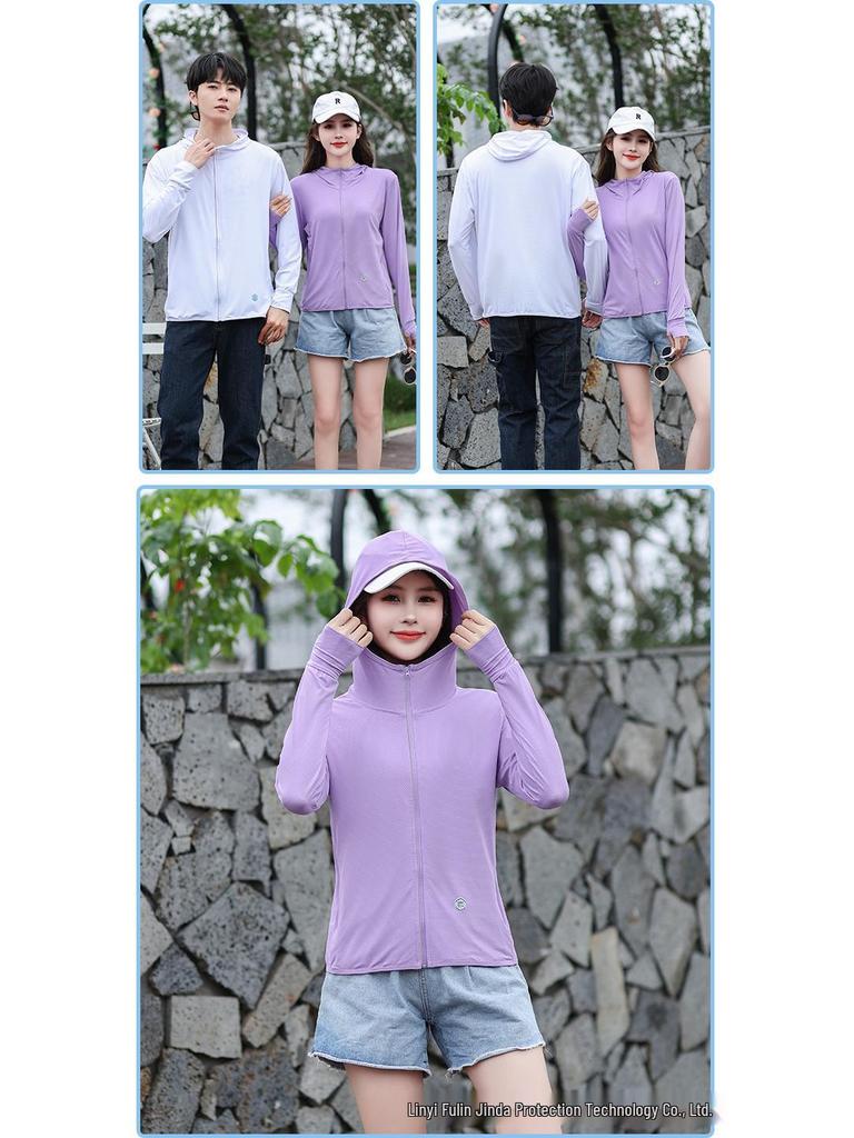 Summer Women's High-Quality Ice Silk Sun Protection Jacket for Outdoor Activities