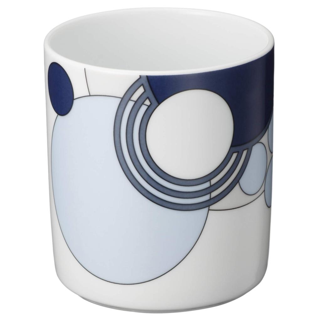 Noritake Multi-Cup, 380cc, Frank Lloyd Wright Imperial Blue, Microwave Safe, Fine Porcelain (Premium White), WT94979/1701