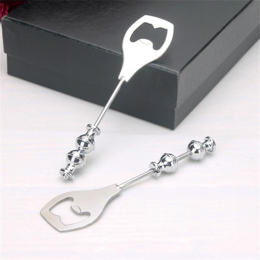 DIY Beaded Beer Opener Customizable Bead Beer Opener Stainless Steel Bottle Opener Hardware for Wines Wedding Party Bar