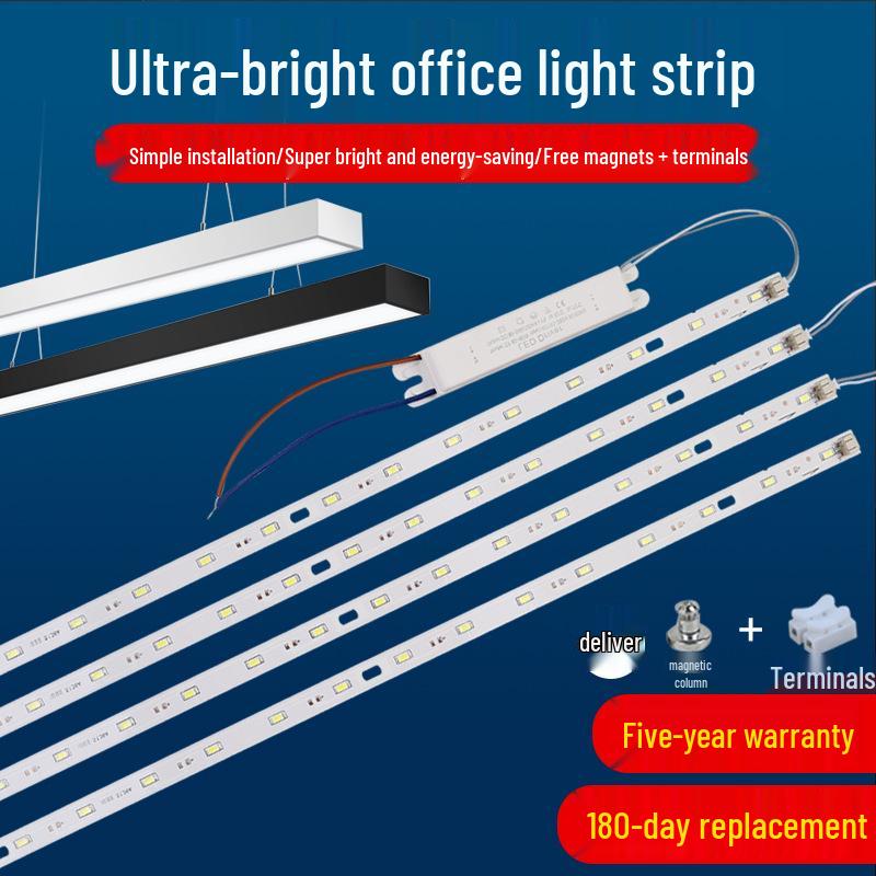 1.2m LED Lamp Strip Aluminum Substrate, 1.1m Office Light Replacement, Super Bright Source Accessories