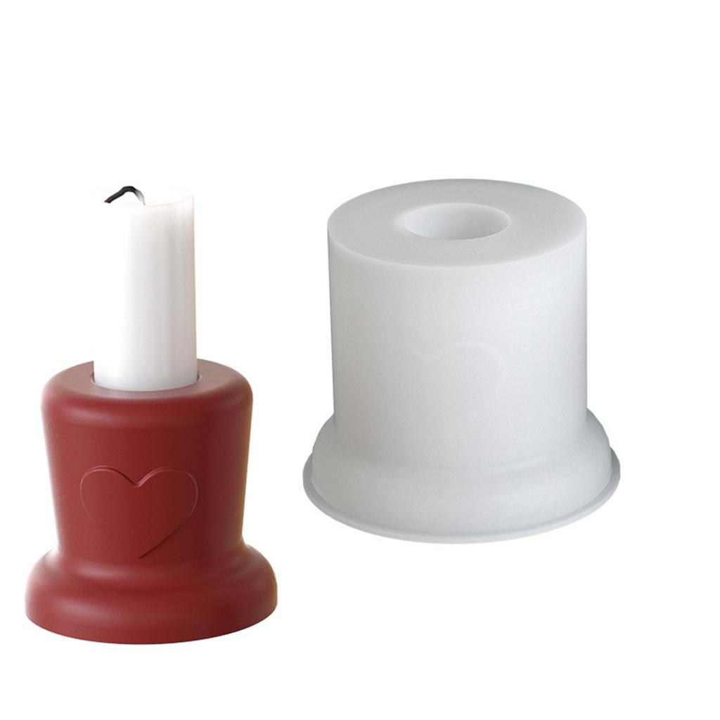 Unique Candle Holder Molds Crafting Molds Round Shape Candle Base Moulds Silicone Texture for Crafting Candlesticks