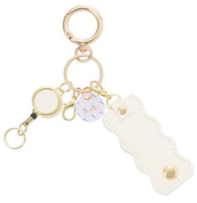 Raymay Fujii Nofes Key Charm with Mirror, Bell White, NSK1450W
