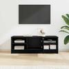TV Cabinet 102 X 35 X 36.5 Cm Black Oak Effect