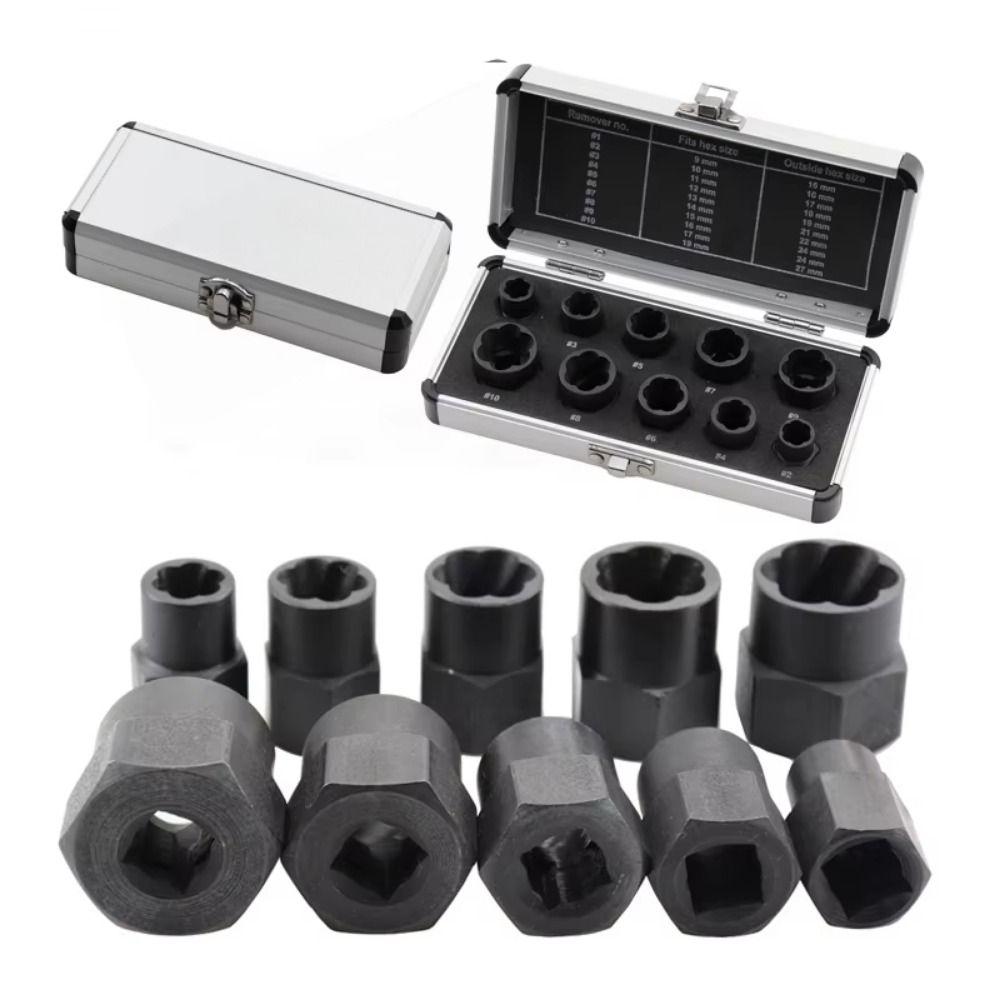 Wear Resist Bolt Extractor Set with Aluminum Box Nut Removal Socket  Frozen Bolts