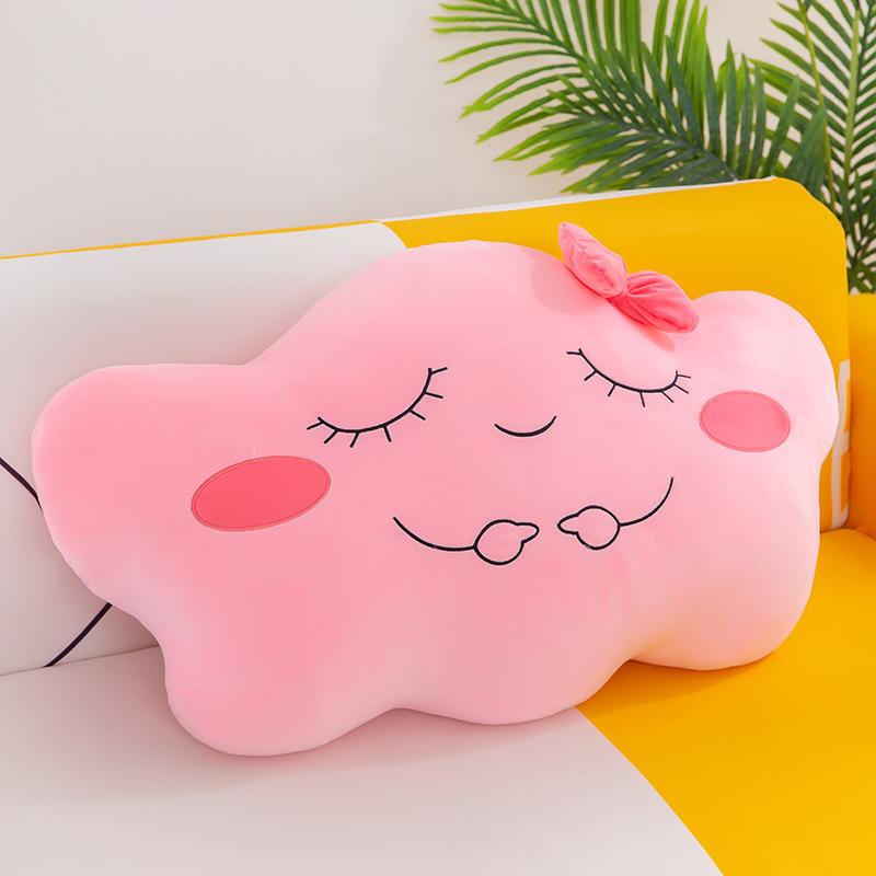 Creative New Cloud Pillow Cartoon Plush Toy Expression Cloud Sleeping Cushion Doll Birthday Gift