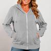Women's Full Zip Hoodie with Thumb Holes and Drawstring Hood