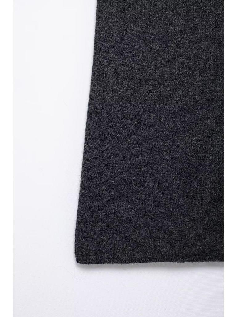 2024 Autumn Women's European & American Style Knit Cardigan with Long Sleeves & Half Skirt