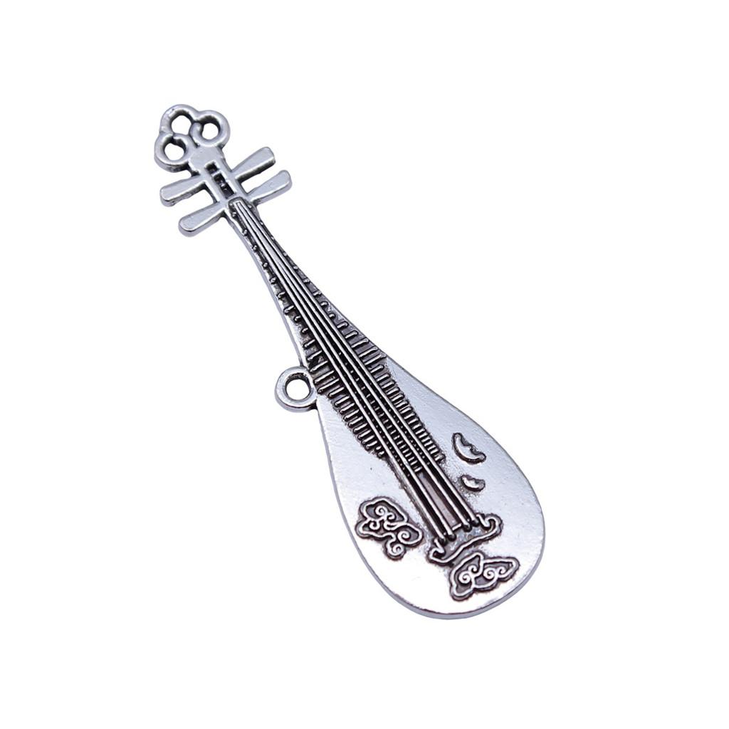Musical Charms Multi Color Alloy Guitar Pendants For Music Themed Jewelry Making