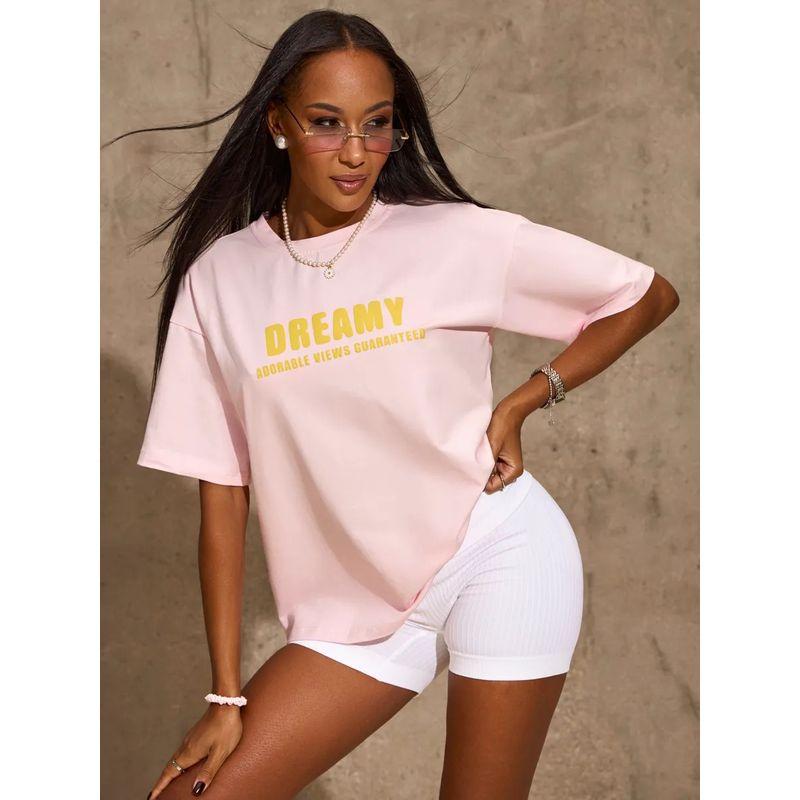 Western Style New round Neck Loose Casual Print Short sleeve Cotton T-shirt Top Loose Printed T-shirt