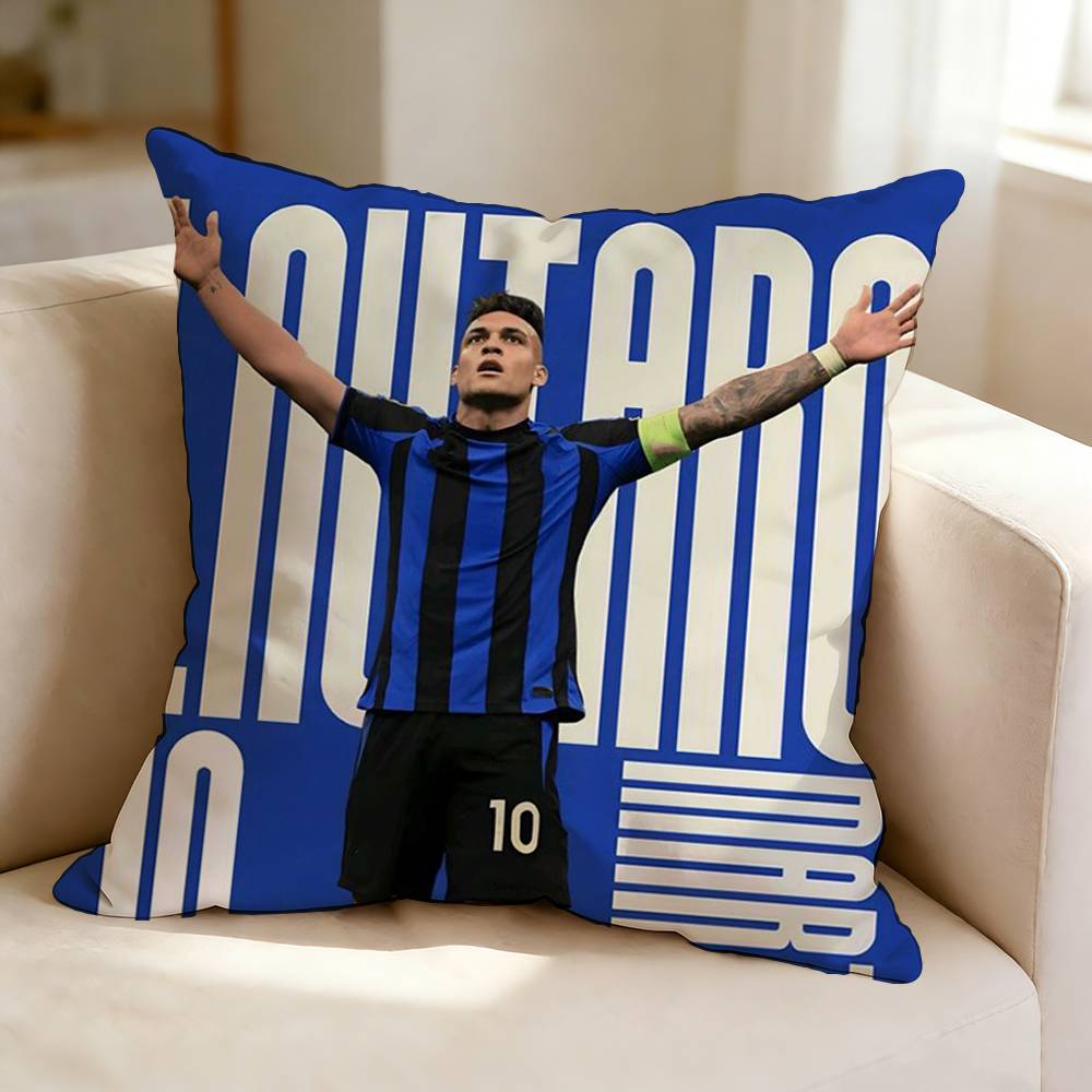 Fußballstar Lautaro M Martinez Kissenbezug Quadratisch Doppelseitig Sofakissenbezug Schlafzimmer Nachttischkissen