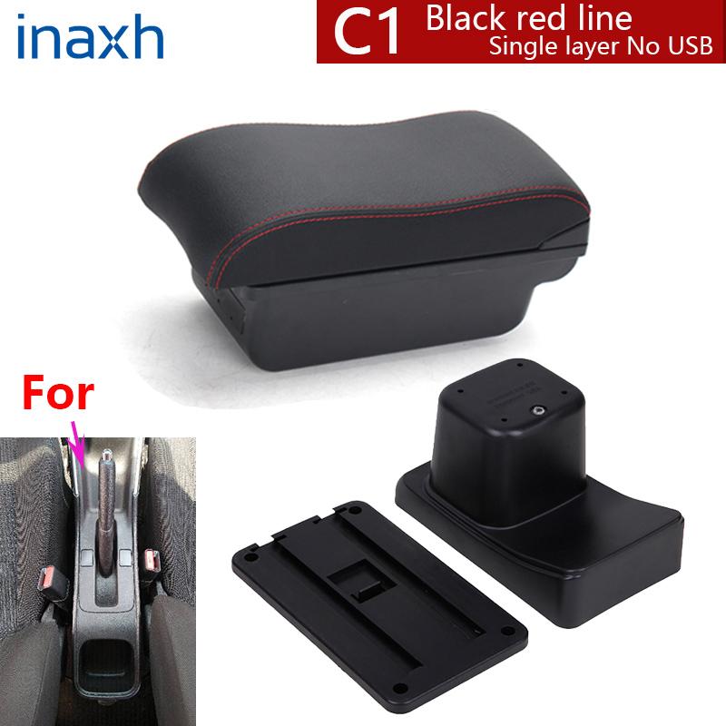 For Suzuki baleno Armrest 2017 2018 2019 Retrofit parts Car special Armrest box Center Storage box car accessories Interior 3USB C1 Black NO USB