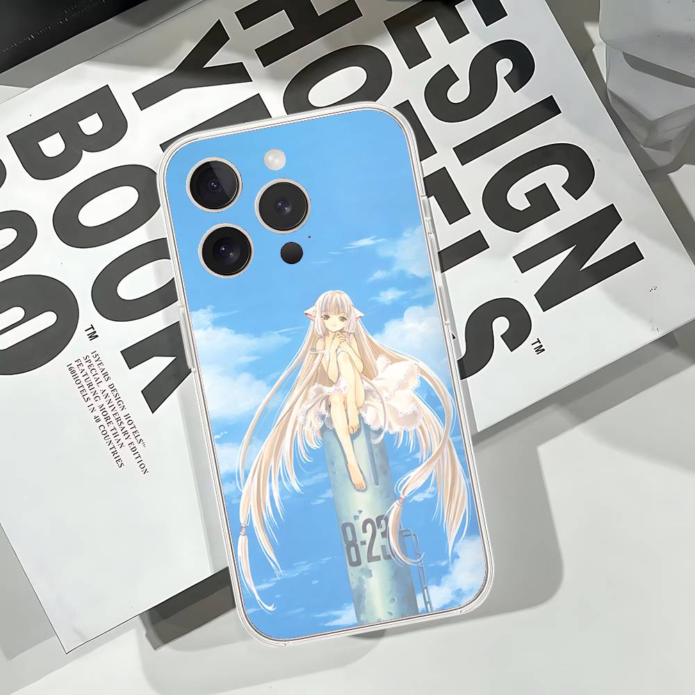 Cute Chobits Phone Case Soft Transparent Case For IPhone 17 16 15 14 13 12 11 Pro Max Mini Plus Cover Case