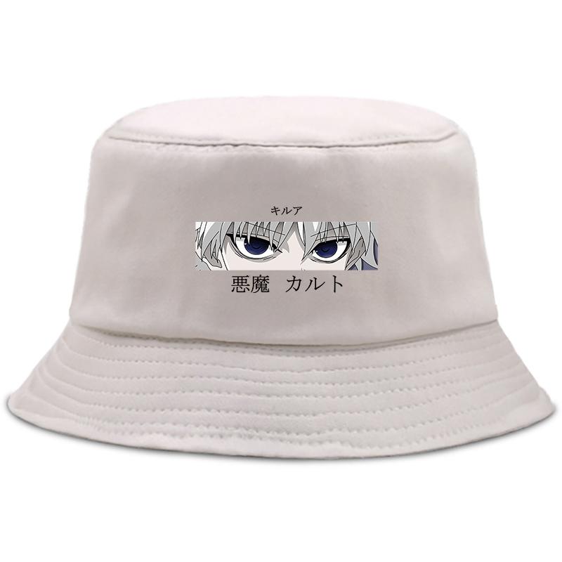Hunter X Hunter Printed Summer Hat Women Unisex Panama Bucket Cap The Design Flat Visor Zoldyck Hisoka 90s Anime  Fisherman Hat